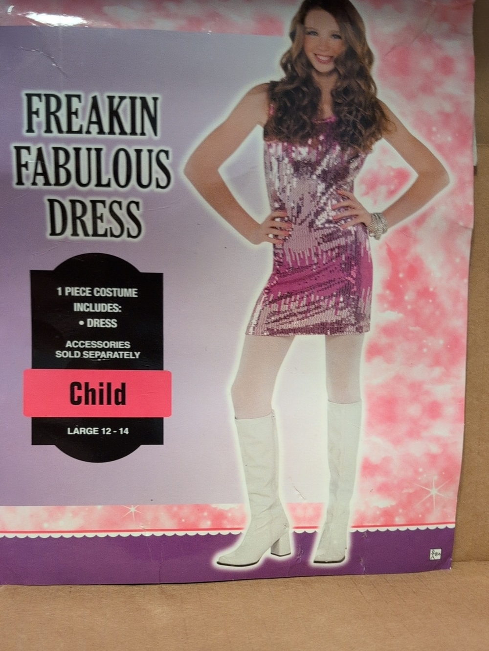 Freakin Fabulous Pink Sequin Dress Costume for Kids